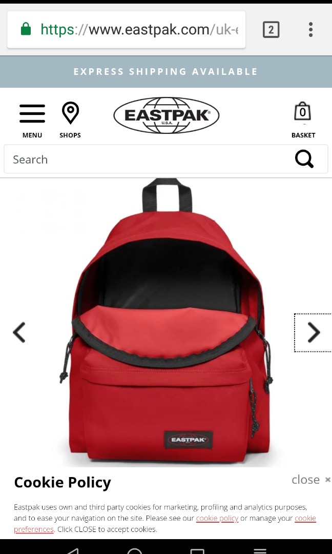 Eastpak apple 2024 pick red