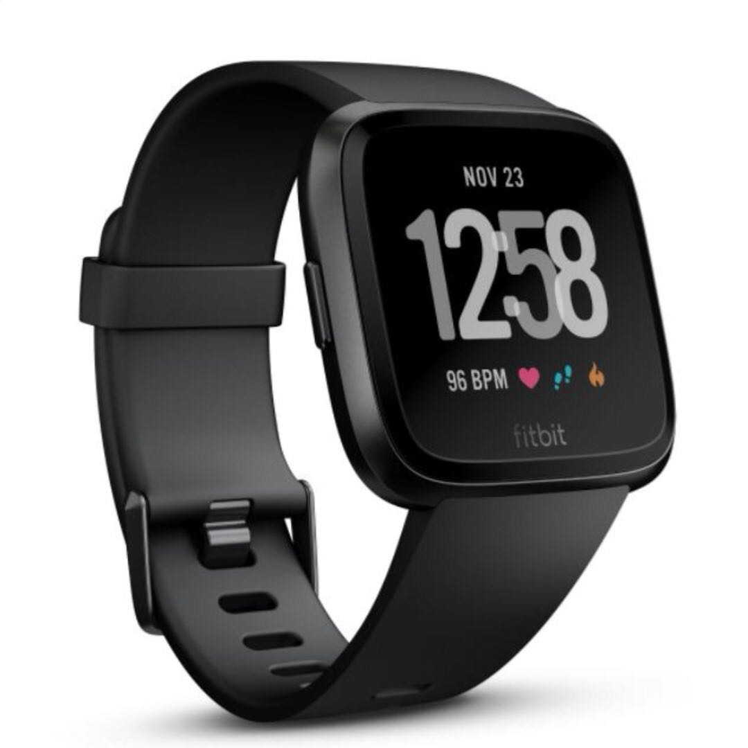 fitbit versa black rose gold