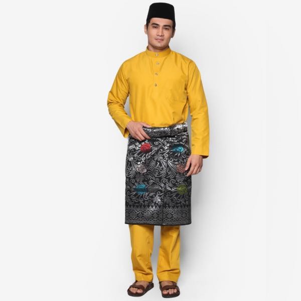  FREE POSTAGE Baju  Melayu  Cekak  Musang  Mustard Men s 