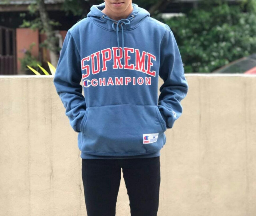 Supreme champion hoodie teal shop