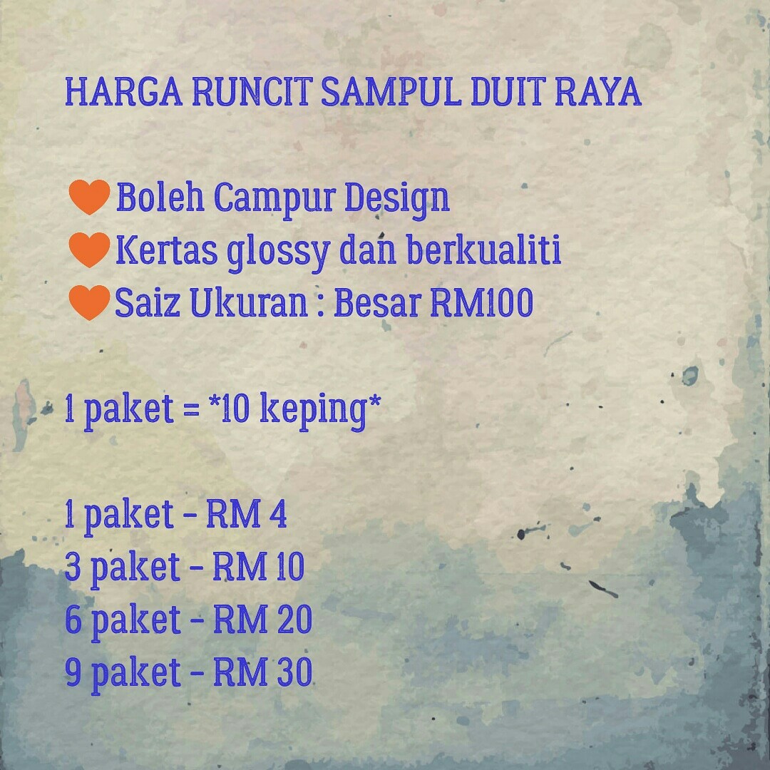 Harga Runcit Sampul Duit Raya Lain Lain Lain Lain Di Carousell