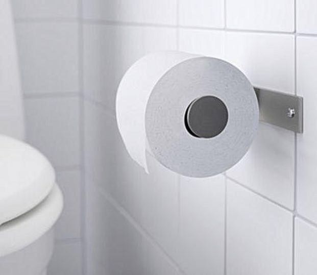 Ikea GRUNDTAL toilet roll holder stainless steel, 傢俬＆家居, 廚具和餐具, 餐桌布和紡織布