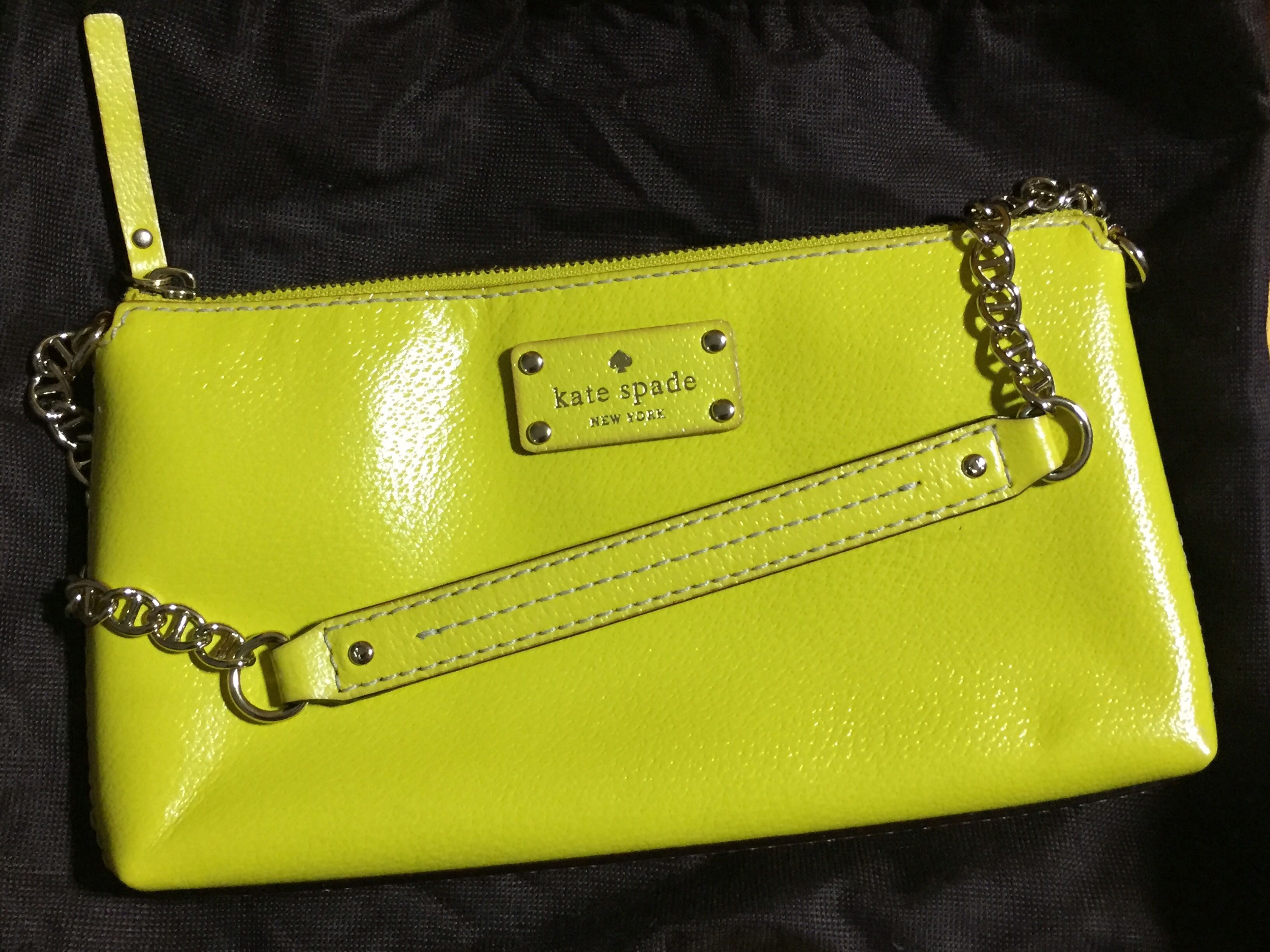 Neon yellow purse best sale