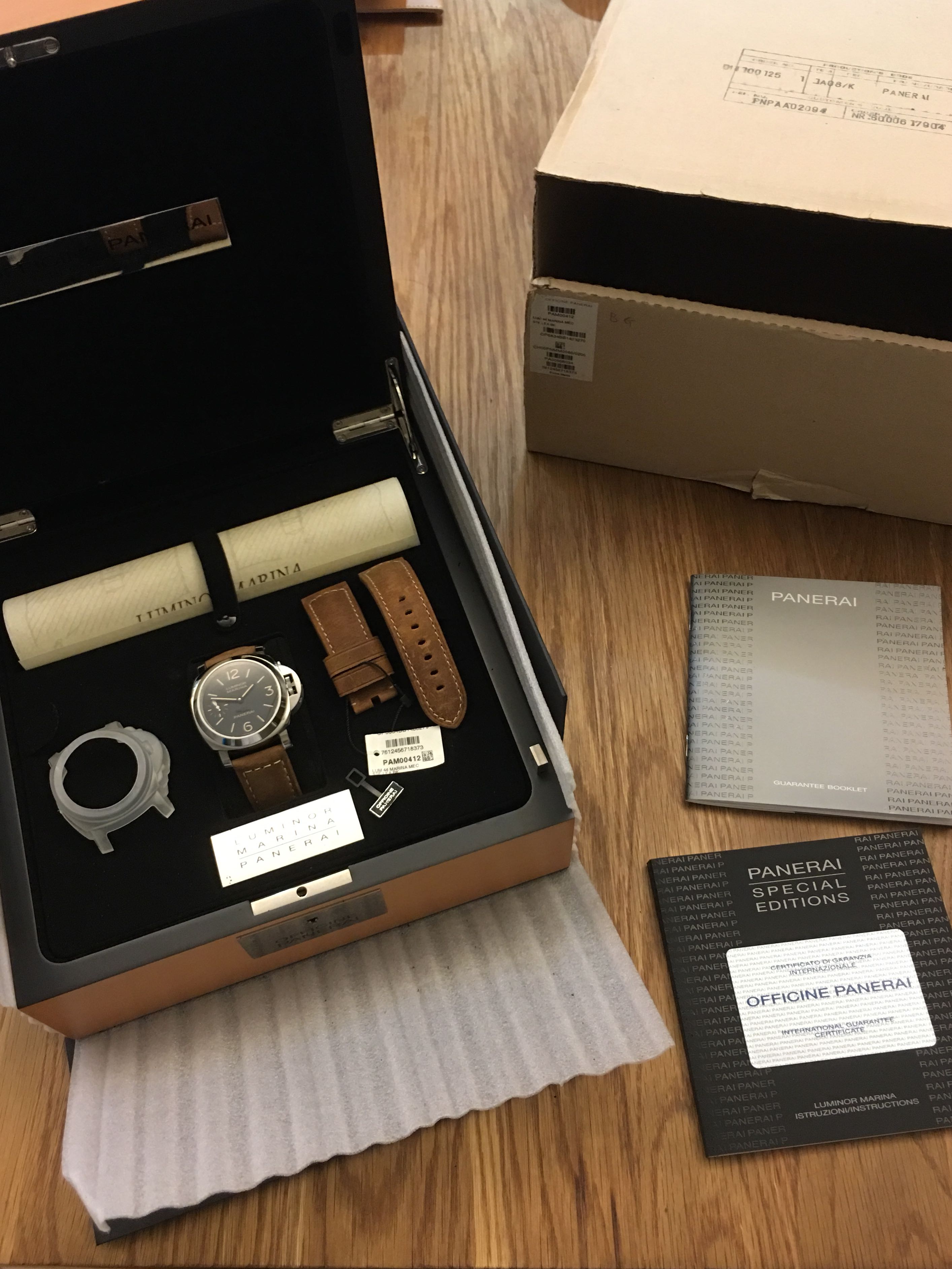 Panerai 412 clearance