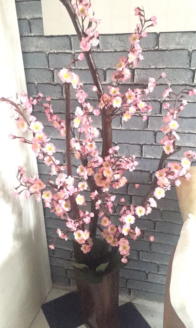 Plum Blossom Bunga Plastik Atrificial Hiasan Dalam Rumah Bil2018