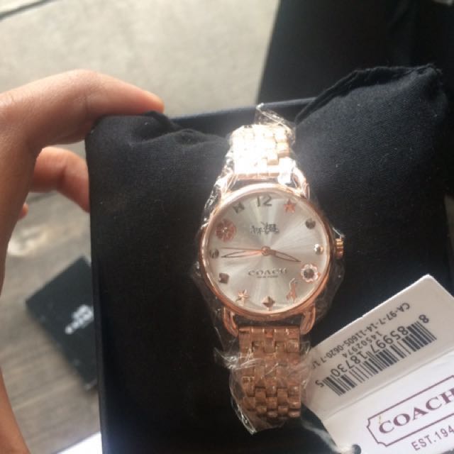 Reprice Coach Delancey Watch Charm Dial Barang Mewah Jam Tangan