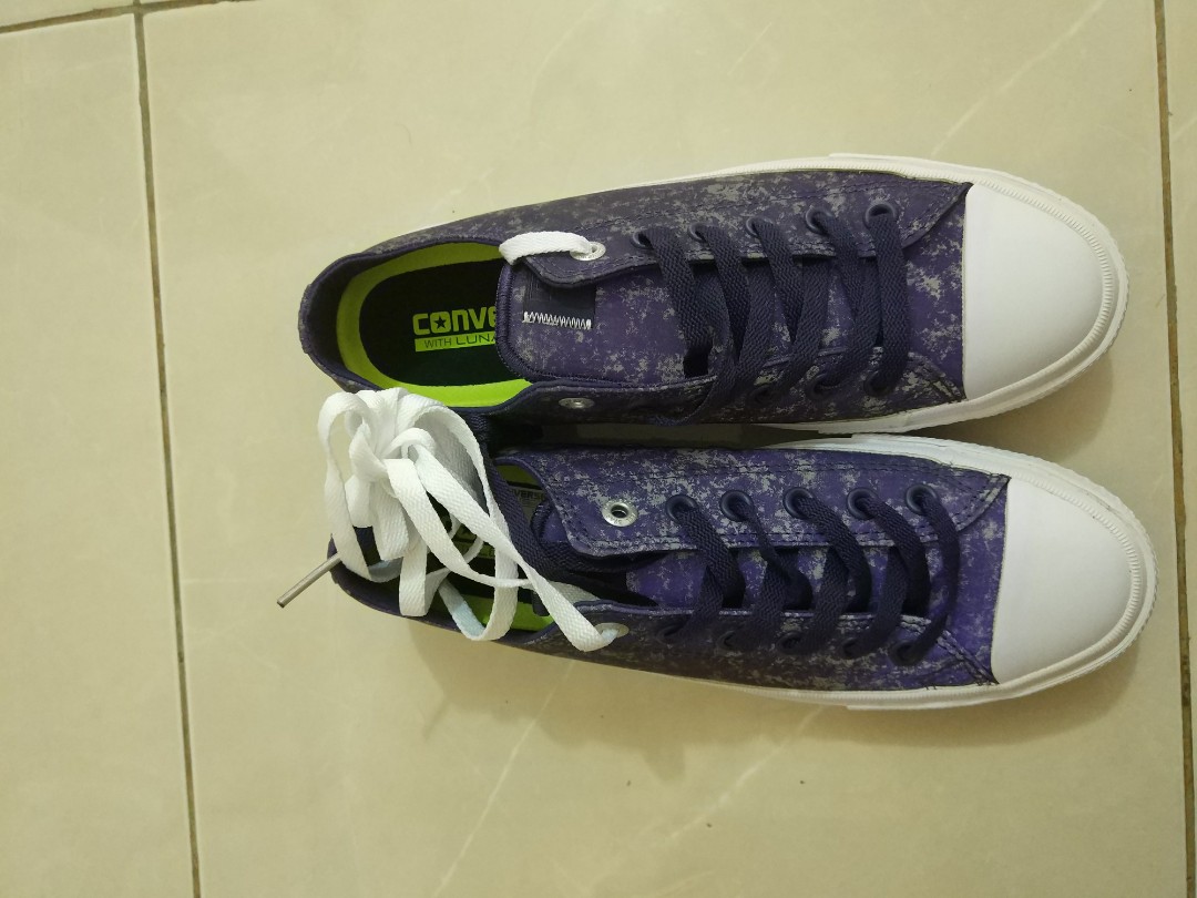 Converse with shop lunarlon purple
