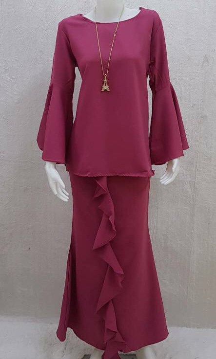 Set Baju  Raya Kain  Kosong  Muslimah Fashion Two piece on 