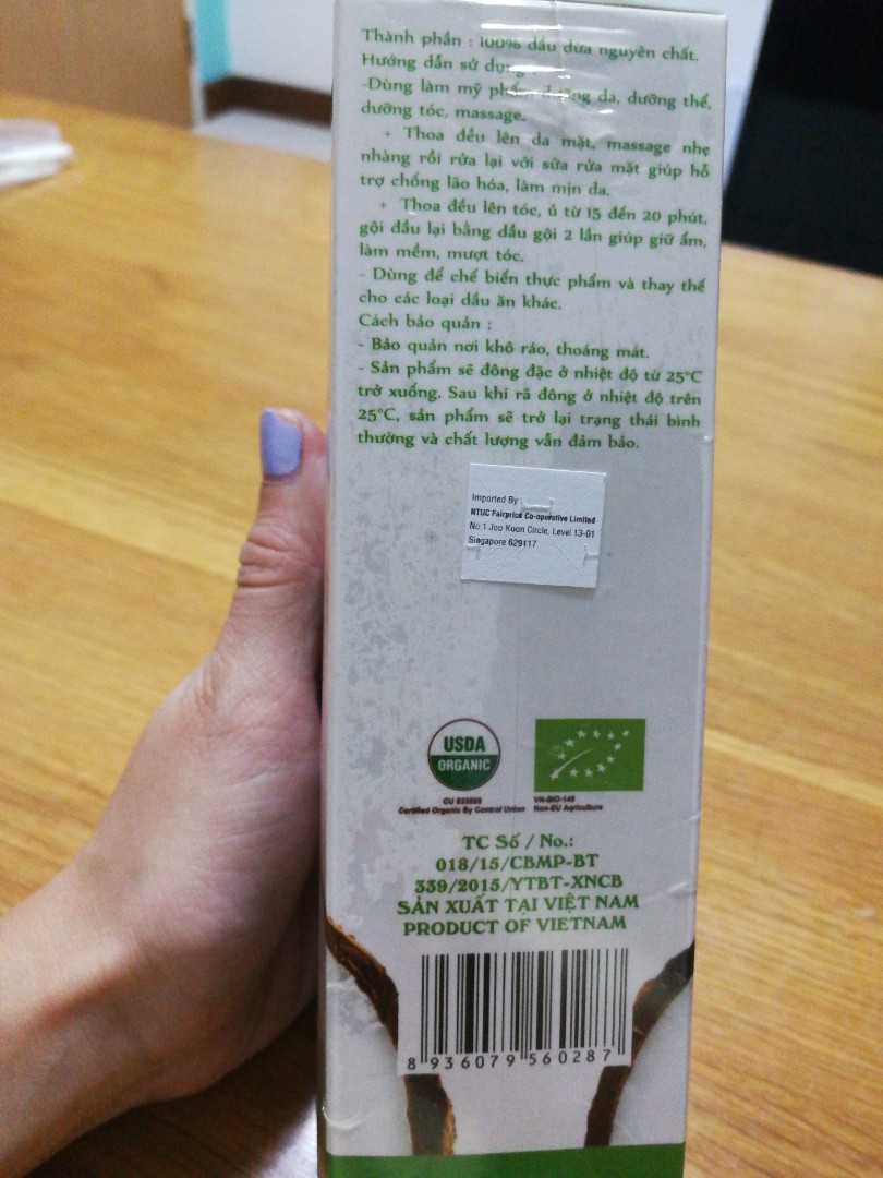Vietcoco organic virgin coconut oil, Beauty & Personal Care, Hair on ...