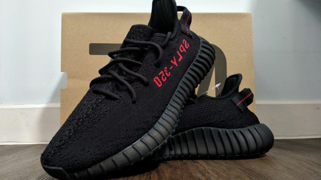 6th Real Boost Yeezy Boost 350 V2 Bred SPLY 350 Black Red