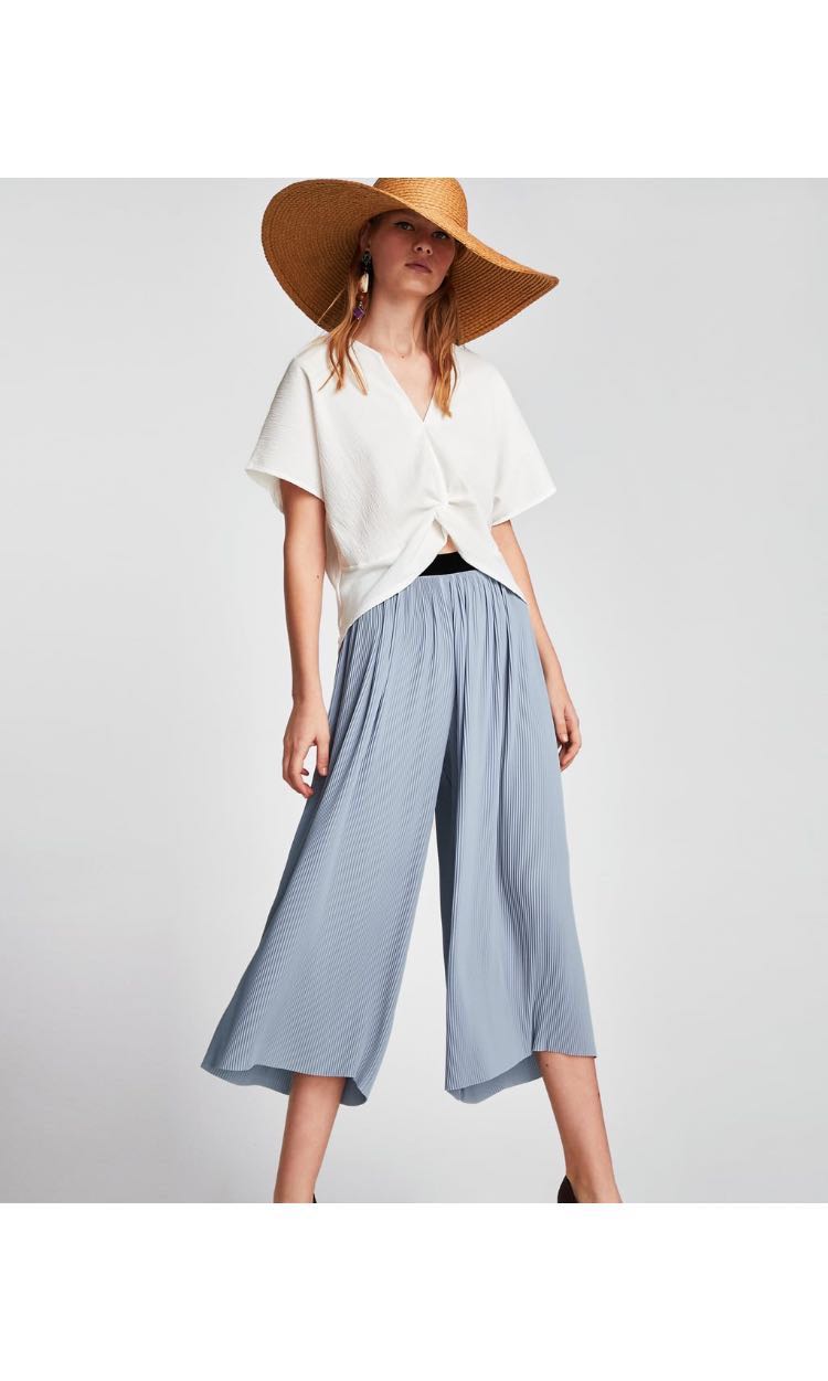 Zara pleated trousers/culottes/pants 