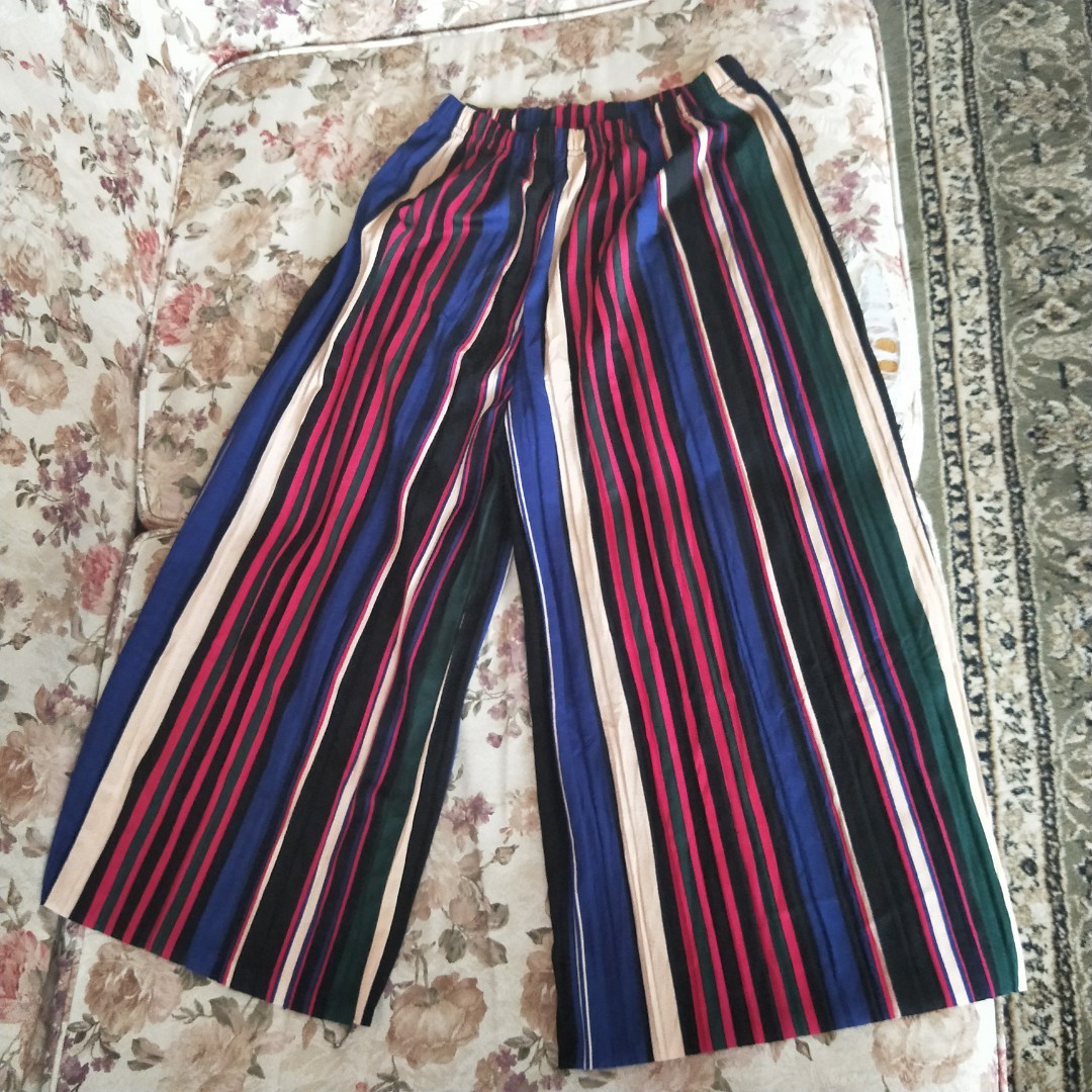 colourful striped jeans