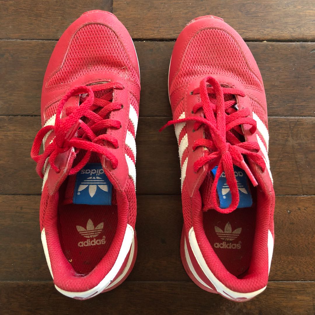 Adidas Originals Red Shoes, Women's Fashion, Footwear, Sneakers on