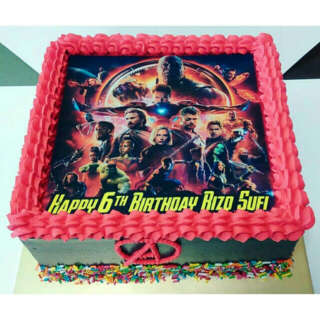 Avengers Infinity War Customise Photo Cake Food Drinks Baked Goods On Carousell
