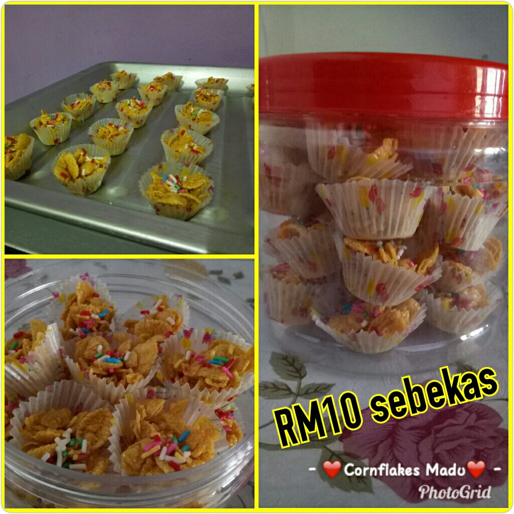 Biskut Cornflakes Madu Food Drinks Baked Goods On Carousell