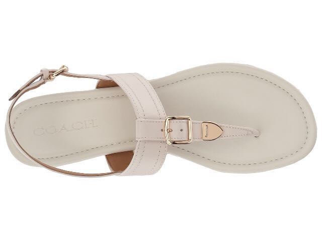 COACH Cassidy Chalk Leather US Women s Size 7.5 8 8.5 9 9.5 10 Sandal back strap Original Price US 145 Women s Fashion Footwear Flipflops and Slides on Carousell