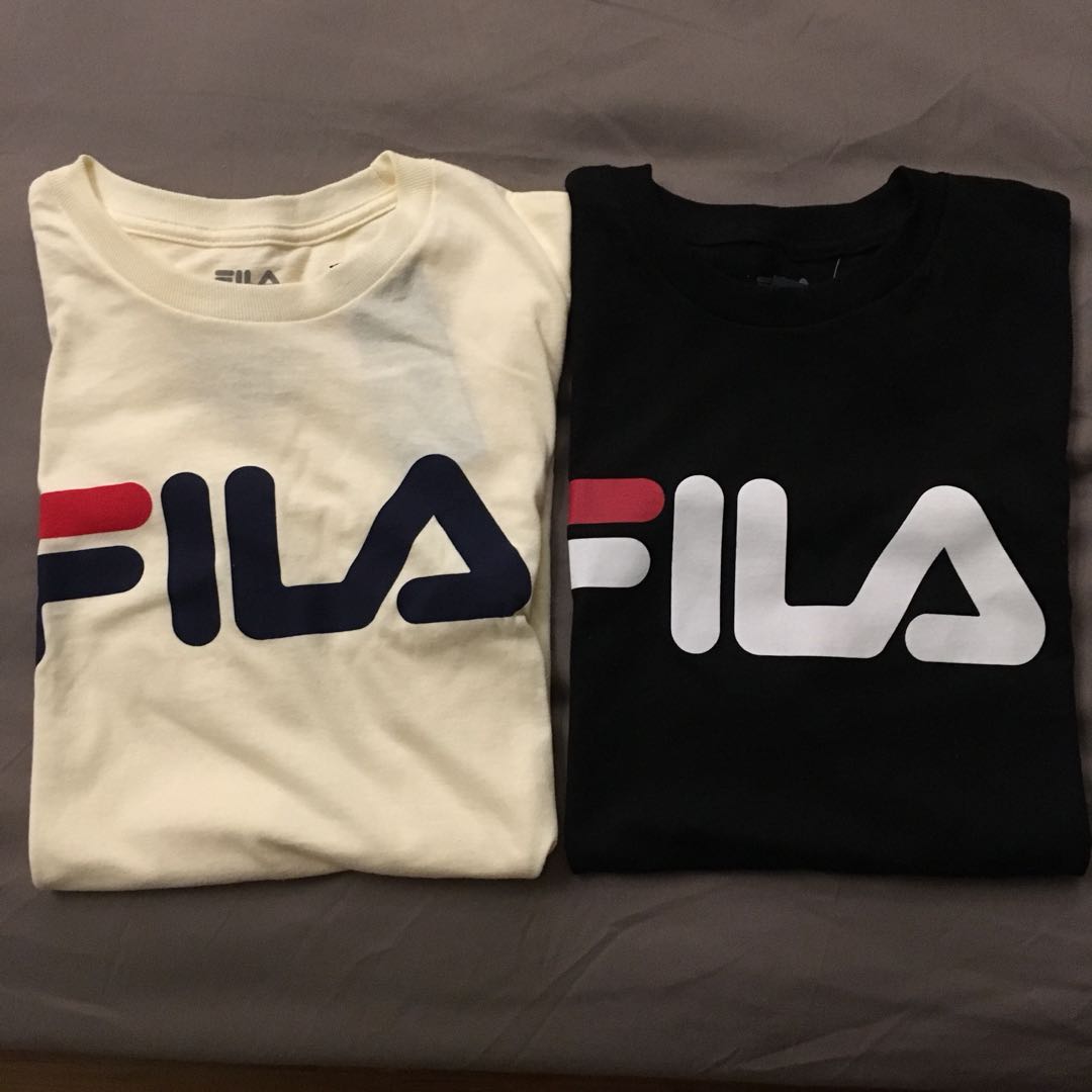 cream fila shirt