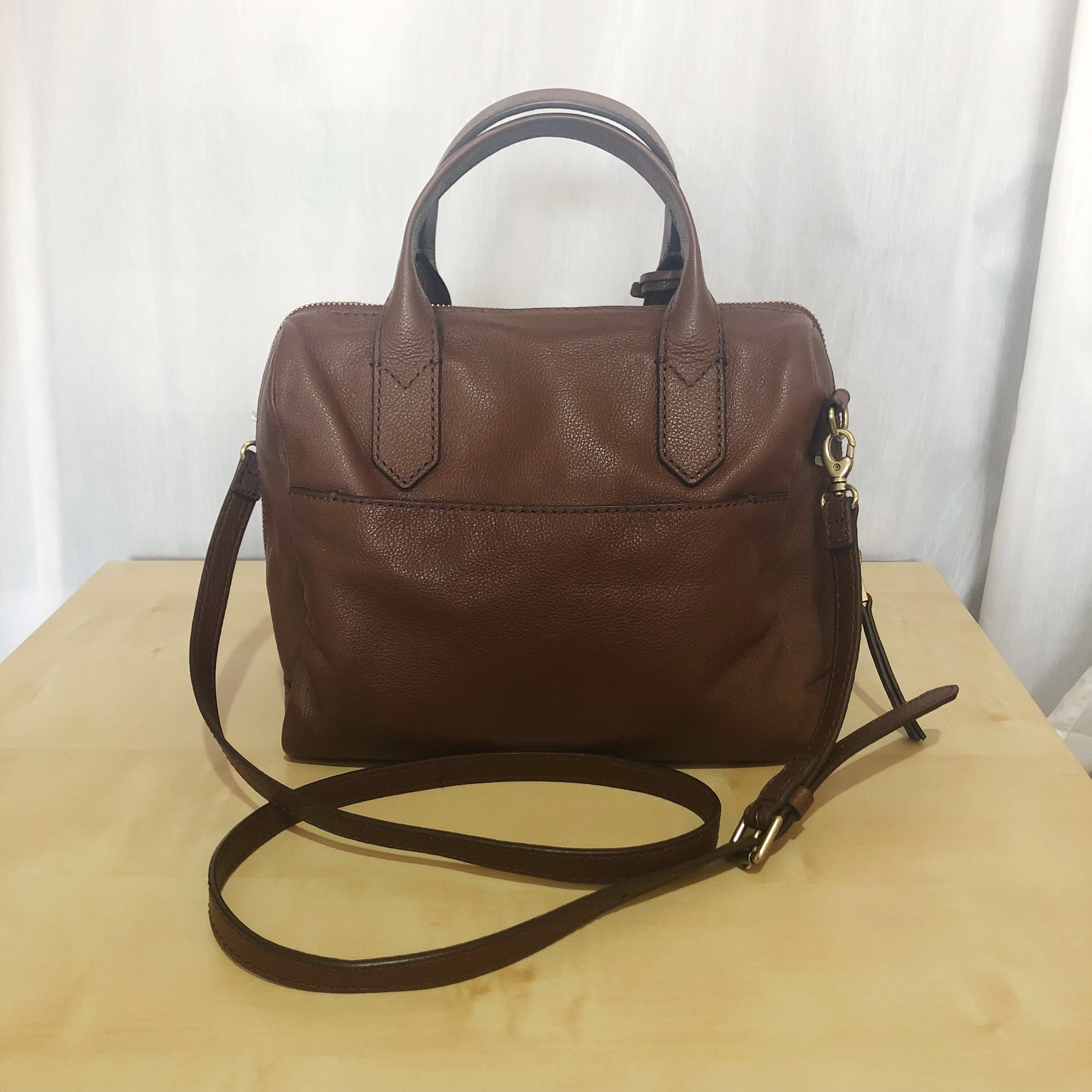 FOSSIL Fiona Satchel Brown Women s Fashion Bags Wallets on Carousell