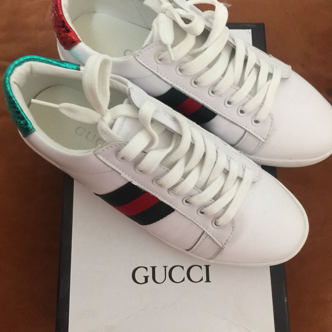 gucci shoes green red