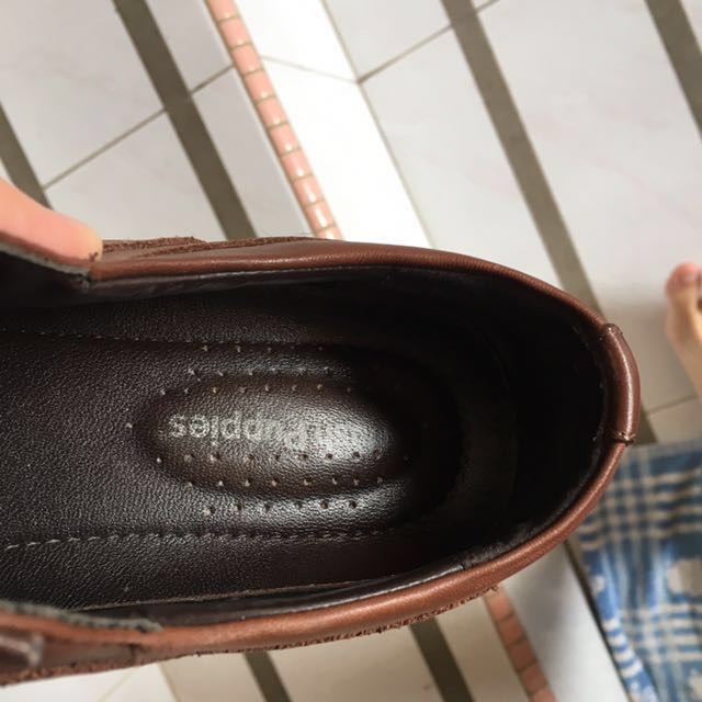 Hush Puppies Leather Work Shoes with Shock Absorbing Soles
