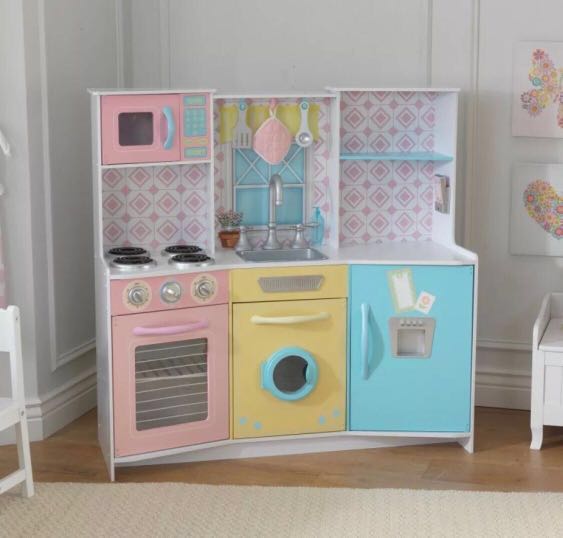 pastel play kitchen