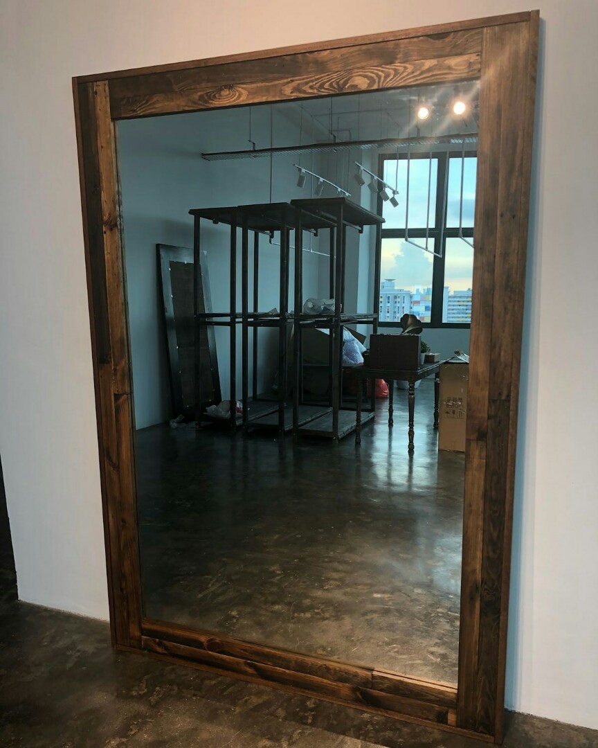 Large Wood Framed Mirror Furniture Home Decor Others On