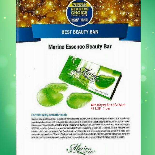Marine Essence Beauty Bar Pre Order Right Now I Hv 1 Box Left Health Beauty Face Skin Care On Carousell