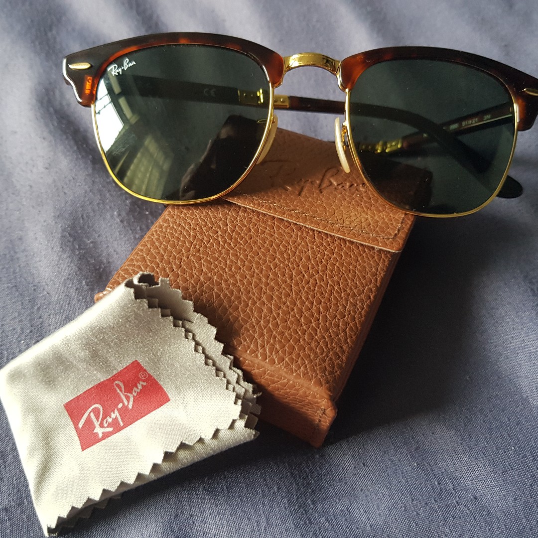 Ray-Ban folding Clubmaster 2175- like new, Men's Fashion, Watches ...