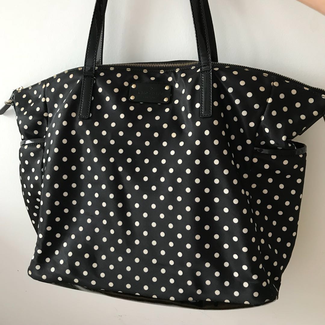 Kate spade polka dot diaper bag top