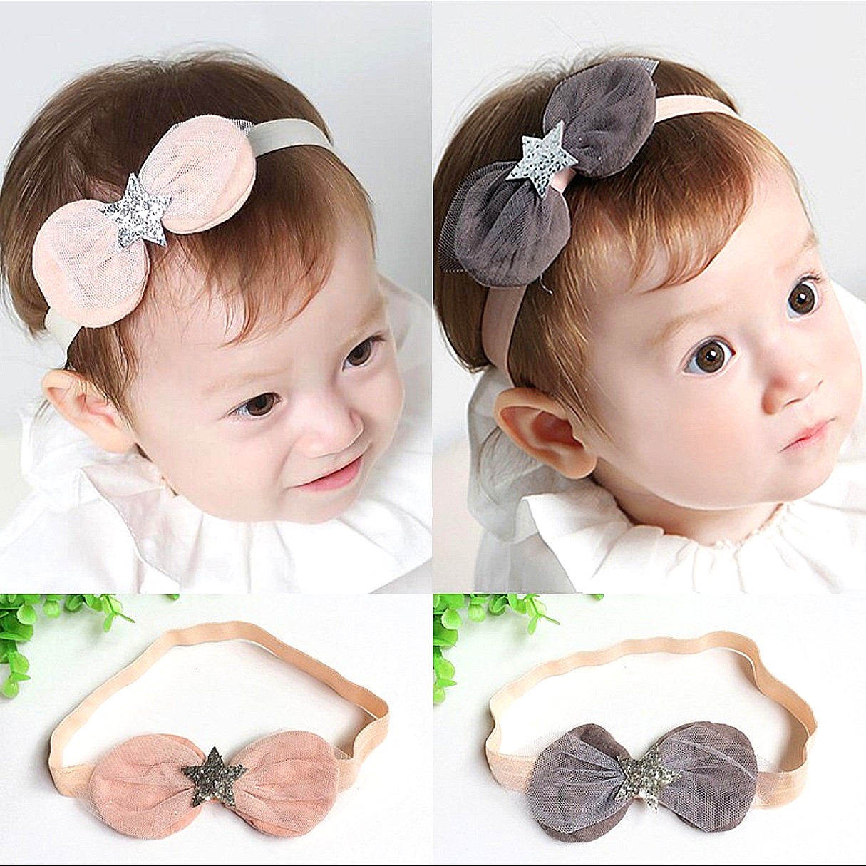 babies with bows in hair