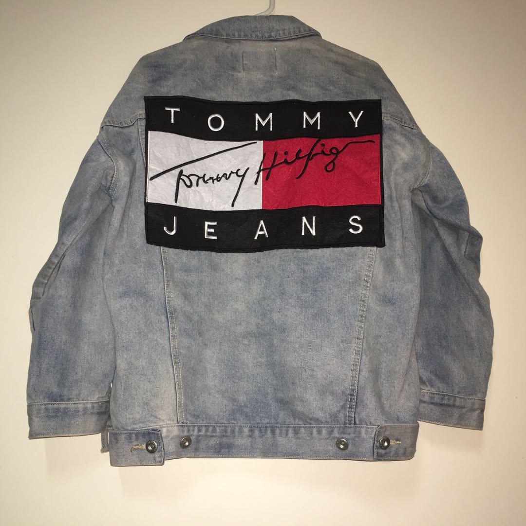 tommy hilfiger oversized denim jacket womens