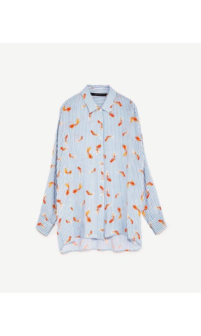 zara goldfish shirt