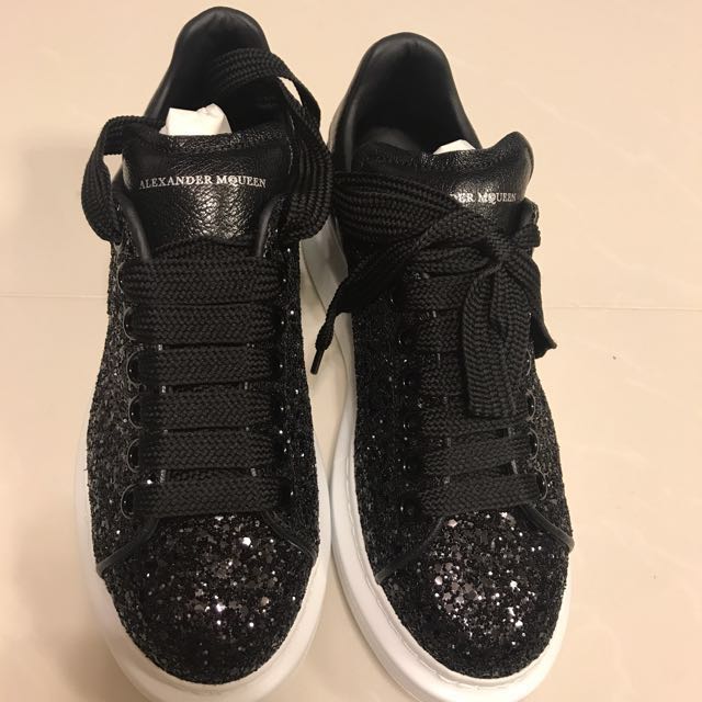 Alexander McQueen Black Glitter 