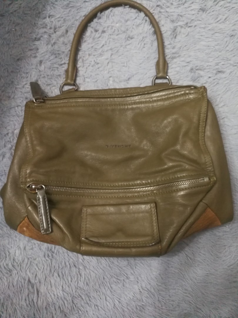 Authentic 1st Generation Givenchy Pandora Lambskin Ltd Edition Army Green Replaced Handles Women s Fashion Bags Wallets Cross body Bags on Carousell