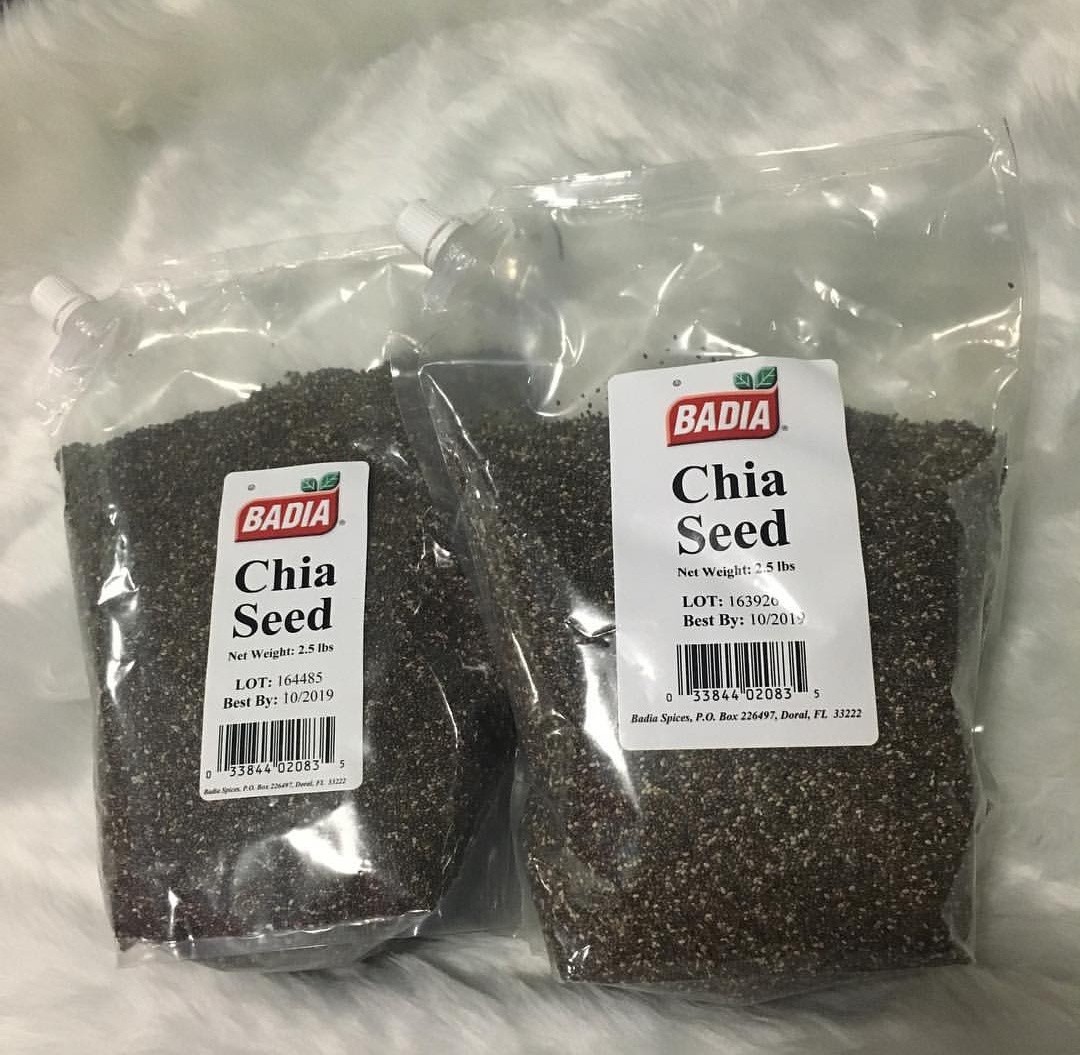 Badia Chia Seeds 2.5lbs or 1.13 kilo (Category: Chilled & Frozen Food) located in Manila. Submitted by chezkadj (Listing ID 170193103, Image 1). Description: Badia Chia Seed 2.5lbs Best by 11/2019 free shipping/cod via shopee : chezkadj72.