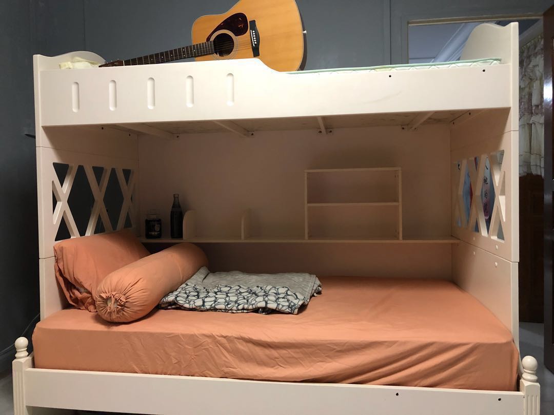 Double deckered bed frame, Furniture & Home Living, Furniture, Bed Frames & Mattresses on Carousell