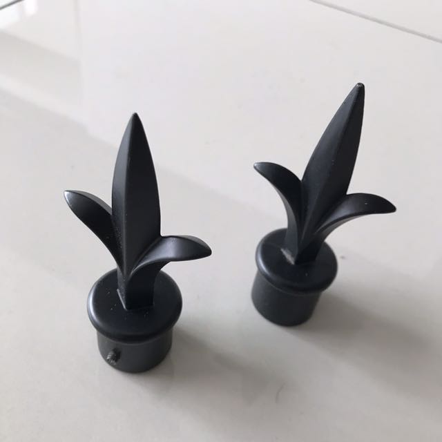 Ikea Curtain Rod End. Finials. (Black), Furniture & Home Living, Furniture, Tables & Sets on