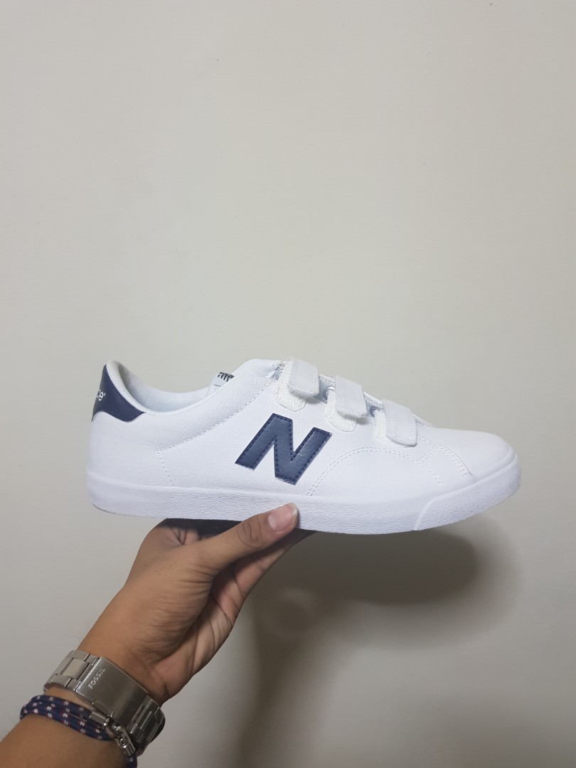 White new balance velcro cheap