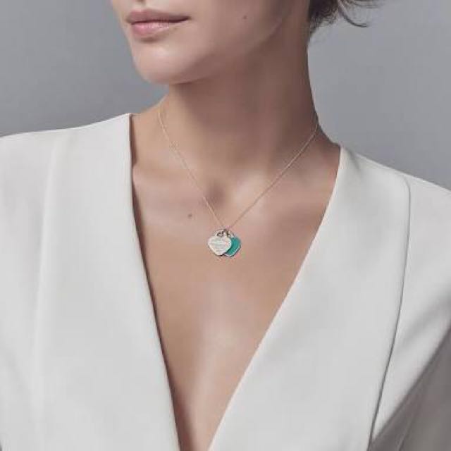 REDUCED*TIFFANY™ MINI DOUBLE HEART TAG 