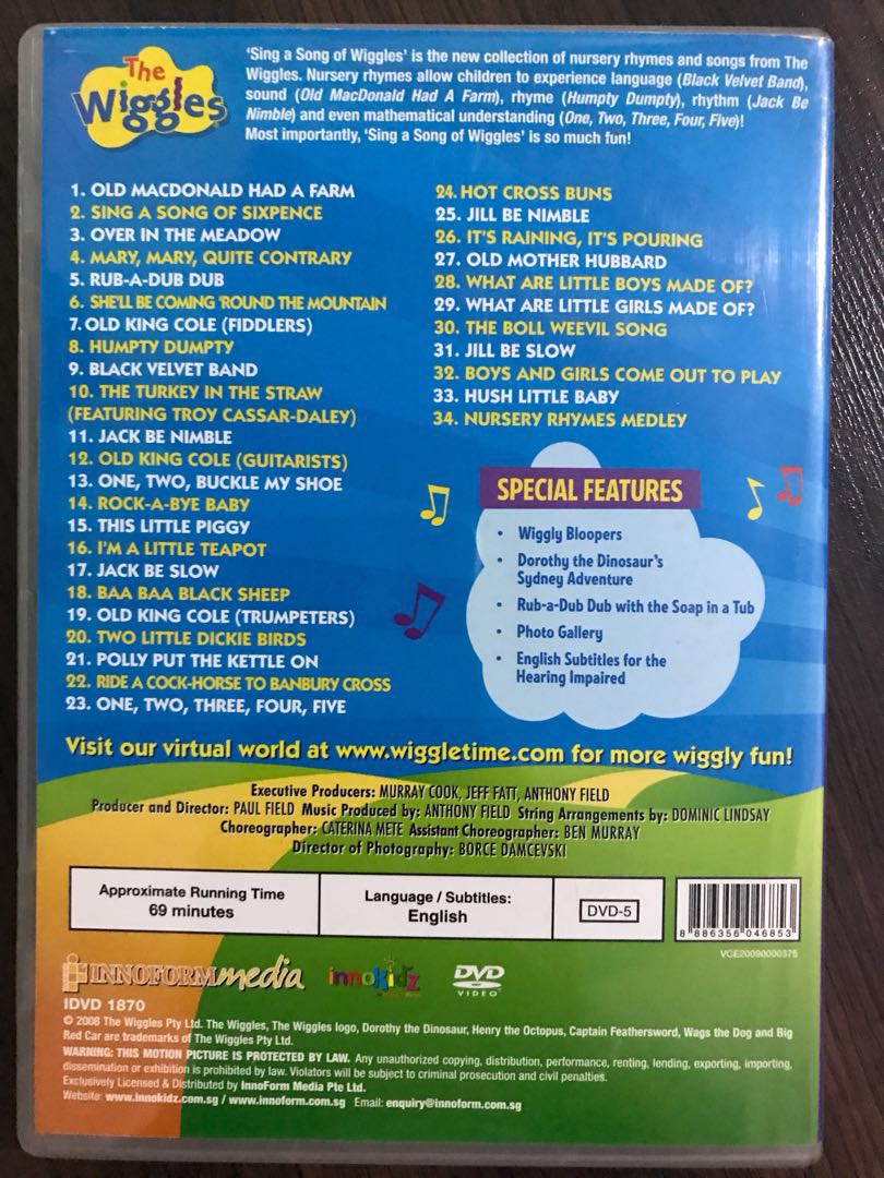 Sing A Song Of Wiggles Dvd Hobbies Toys Music Media Cds Dvds On Carousell Sing A Song Of Wiggles Dvd Hobbies Toys Music Media Cds Dvds On Carousell