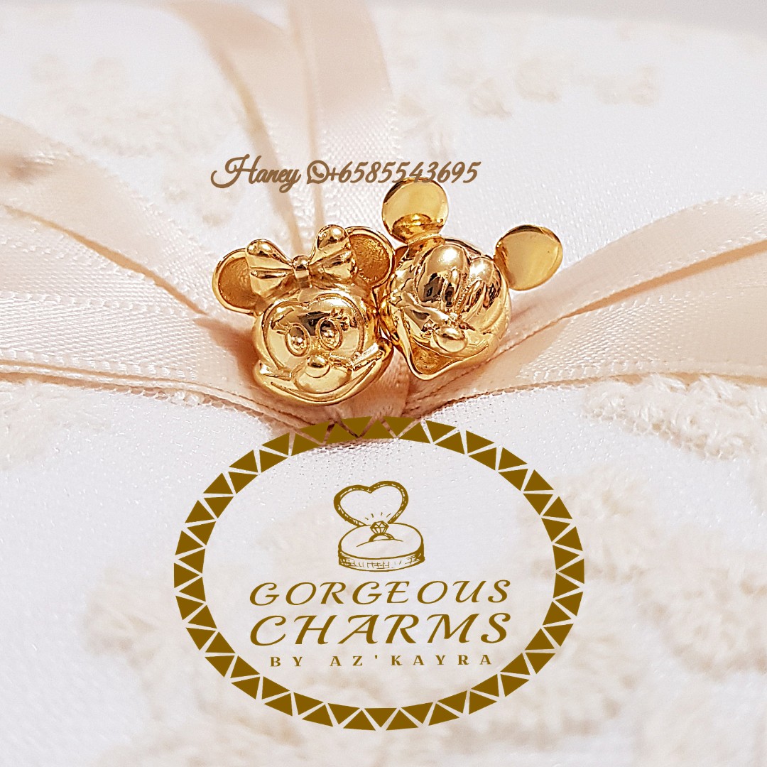 Gold disney top charms