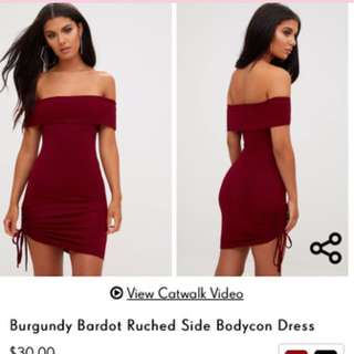 Bodycon off the shoulder dress