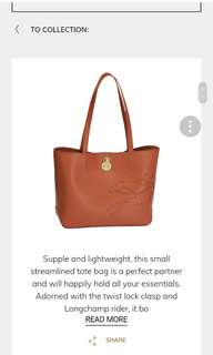 Longchamp leather tote bag