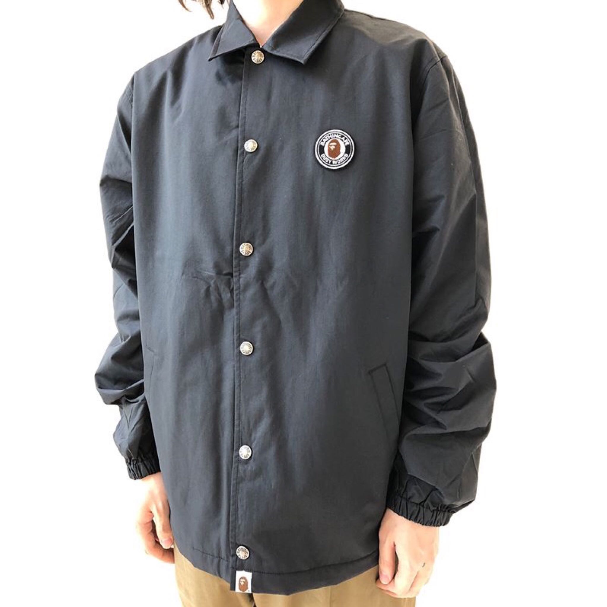 bape coach jacket black