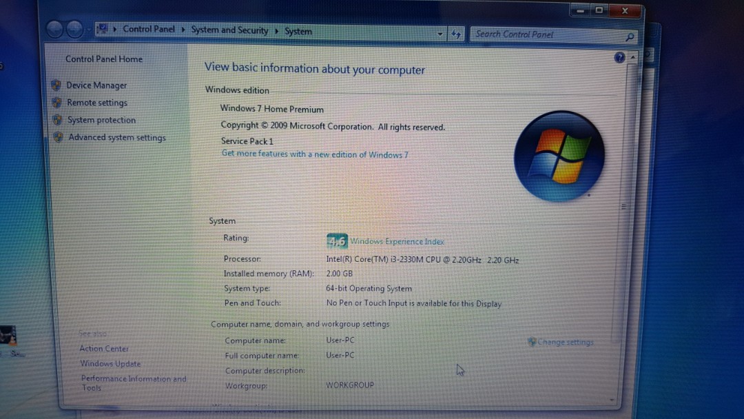 Dell Inspiron N4050 / Intel Core i3 / 4GB Ram / 500GB Hard Disk
