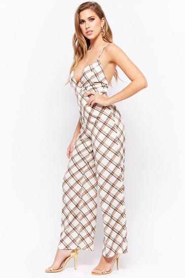 forever 21 plaid jumpsuit