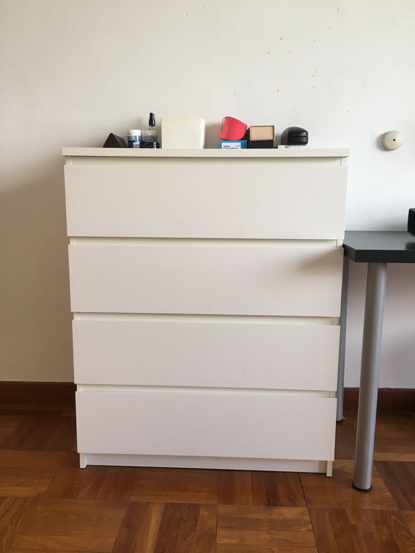 Ikea Malm 4 Drawer Dresser White Furniture Others On Carousell
