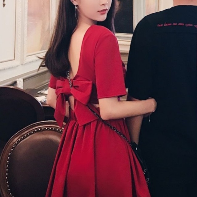Red hot sale butterfly dress