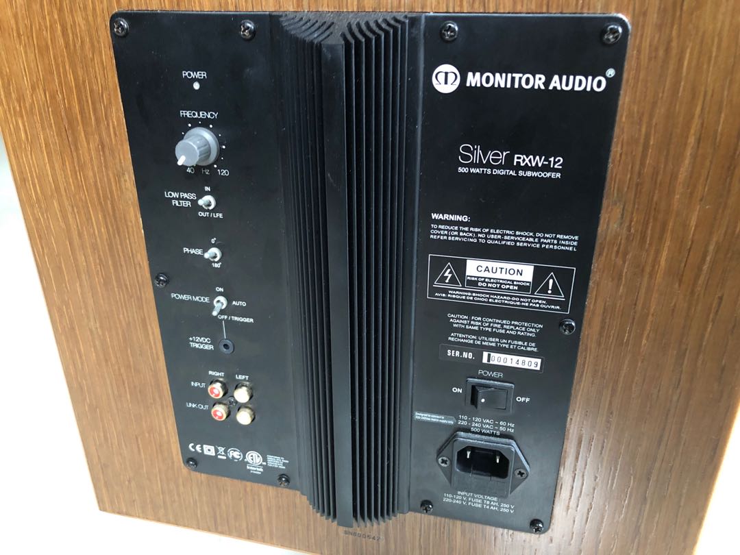 Monitor Audio RXW12 Subwoofer, Audio, Soundbars, Speakers & Amplifiers