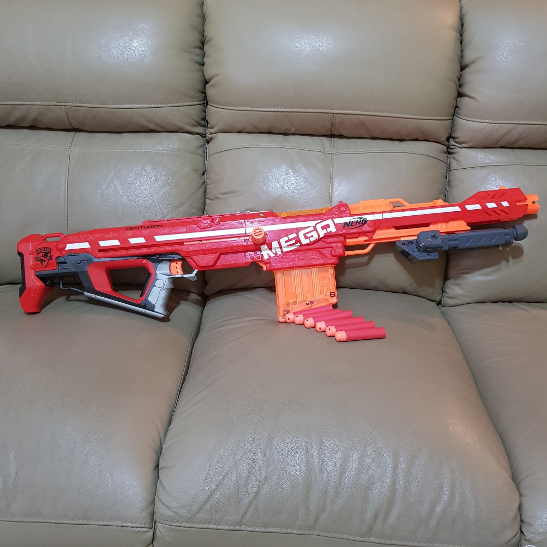 Nerf Mega Centurion sniper ,with barrel n scope for sale, Hobbies & Toys,  Toys & Games on Carousell